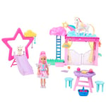 Barbie Chelsea Doll and Baby Pegasus Playset, Winged Horse Toys, A Touch of Magic Set with Stable, Pet Bunny and Accessories, HNT67