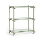 HAY Woody Column hylla Beech-clear glass, low