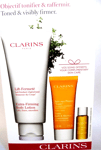 CLARINS Extra-Firming Body Lotion Tonic Bath + Oil Gift Set BNIB 240ml Total Box