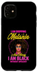 Coque pour iPhone 11 Black Girl Lunettes de soleil Magic Afro Woman Honey Drip Rose vif