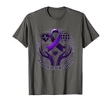 World Leprosy Day Purple Ribbon and Global Health T-Shirt