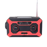 Emergency Solar Radio, Survival Hand Crank Dynamo Wind Up AM FM Weather Radio Portable with Bright Flashlight Kit, SOS Alarm, Reading Lamp, Headphone Audio, Built-in 2000mAh Power Bank for Cellphone