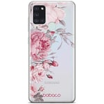 Babaco ERT GROUP mobile phone case for Samsung A21s original and officially Licensed pattern Flowers 059 optimally adapted to the shape of the mobile phone, partially transparent