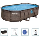 Bestway - Ensemble de piscine Power Steel 488x305x107 cm