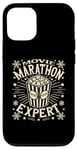 Coque pour iPhone 12/12 Pro Movie Marathon Expert, motif de pop-corn rétro