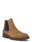 Slhblake Suede Chelsea Boot Noos Brown Selected Homme