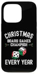 Coque pour iPhone 13 Pro Champion des jeux de société de Noël chaque année