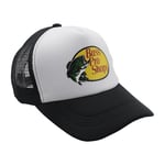 Bass Pro Shop Outdoor Hat Trucker Mesh Cap - Herr och Dam En Storlek Passar Alla Snapback Stängning - Perfekt för Jakt & Fiske-Perfet Black 0