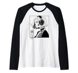 Sorrow Sad Girl Skeleton Smoking Creepy Goth Emo Aesthetic Raglan Baseball Tee