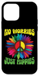 Coque pour iPhone 12 mini Guitare Hippie Meditation Freedom Wreaths