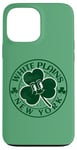 Coque pour iPhone 13 Pro Max White Plains New York Irish Shamrock NY Souvenir rétro