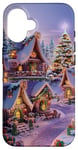 Coque pour iPhone 16 Village Enneigé Hiver Neige Noël Modèle Flocons De Neige