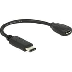 DeLOCK USB Type-C - USB 2.0 Micro-B naaras -adapteri