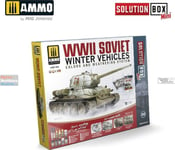 Vallejo Ammo: Solution Box Mini 20 - Wwii Soviet Winter Vehicles - Colors And Weathering System