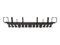 StarTech.com Server Rack Cable Management - 1U - Finger Ducts / D-Ring Hooks - Panneau d'agencement de câbles de rack avec couvercle - noir - 1U - 19" - pour P/N: RKCONS1708K, RKCONS1716K