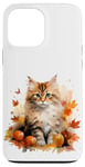 Coque pour iPhone 13 Pro Max Cute Fall Cat With Autumn Pumpkins For Girls And Cat Grandma