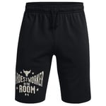 Under Armour Project Rock Terry Mens Black Shorts Cotton - Size Medium