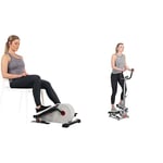 Sunny Health & Fitness Magnetic Under Desk Elliptical Peddler, Portable Mini Elliptical SF-E3872 and Twister Stepper Machine - SF-S020027