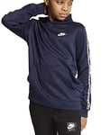 Nike B NSW Repeat PO Hood Poly Sweat-Shirt Garçon, Obsidian/White, FR : L (Taille Fabricant : L)