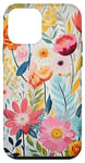 Coque pour iPhone 12 mini Fleur colorée, motif floral d'été et fleurs de jardin