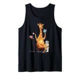 Giraffe Reading Tea Lover Bookworm Gift Shirt Tank Top