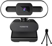 X12 Webcam 2K 30 Fps Avec Lumière, Logiciel Inclus, Autofocus Rapide, Cache De Confidentialité Intégré, Webcam Usb, Double Microphone Stéréo, Pour Réunion Zoom, Équipes Skype, Twitch (2 K)