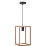 Suspension Déco Salon Luminaire Salle à Manger Lampe Chambre Bois E27 Bois, Lampe à suspension - Type 4 - Paco Home