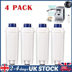 4Packs Water Filter For DeLonghi Dinamica ECAM350.55.B ECAM 350.55.SB ECAM37095T