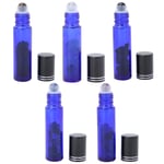 Professional Blue Essential Oil Roller Bottle Simple Portable Glass Roll On GHB