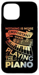 Coque pour iPhone 15 Clavier de piano Motivation Design pour Pianiste