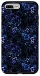 Coque pour iPhone 7 Plus/8 Plus Panther & Midnight Florals, Dark Moody Pattern Design