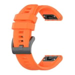 För Garmin Fenix 3 Hr 26mm Silicone Sport Pure Color Watch Band Orange