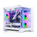 AWD-IT X= Mini CUBE White Ryzen 5 5500 6 Core NVIDIA RTX 3060 12GB - Next Day Gaming PC