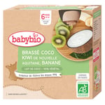 Babybio BRASSÉ LAIT DE COCO KIWI NOUVELLE-AQUITAINE BANANE dès 6 mois Purée 340 g