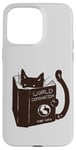 Coque pour iPhone 15 Pro Max World Domination pour chatons : Earth Ruler, lecture amusante sur un chat