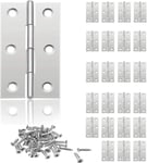 24 Pièces Charniere Porte Placard, Charniere Inox, Charniere Porte Cuisine, Charnières Porte En Acier Inox Pour Meubles Matériel Armoire Garde Porte Tiroir Diy, Avec 150 Pièces Vis (Argent)