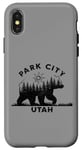 Coque pour iPhone X/XS Park City Utah Vacation Ours Forêt Soleil