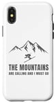 Coque pour iPhone X/XS The Mountains Are Calling And I Must Go Skier Ski Men