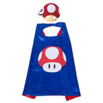 Super Mario Bros Cosplay Party Kostym Kappa & Ögonbindel Halloween Party Fancy Dress Gifts-A