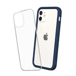 RhinoShield Coque Compatible avec [iPhone 12/12 Pro] | Mod NX - Protection Fine Personnalisable avec Technologie d'absorption des Chocs [sans BPA] - Bleu Marine