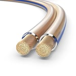 PureLink SP010-050 Câble d'enceinte 2x2,5mm² (99,9% OFC cuivre Massif 0,10 mm) Câble de Haut-Parleur HiFi, 50m, Transparent