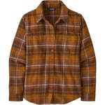 Patagonia Womens Fjord Flannel Shirt (Brun (HAPPY CAMPER: SHELTER BROWN) X-large)