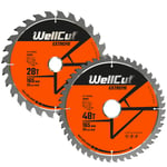 WellCut Extreme TCT Saw Blade 165mm x 20mm 28 & 48 Teeth For SP6000, DSP600