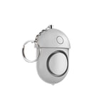 Alarme personnelle 125-130 dB Son de s&eacute;curit&eacute; Alarme de s&eacute;curit&eacute; d'auto-d&eacute;fense d'urgence Porte-cl&eacute;s Lampe de poche LED pour femmes filles enfants Explorateur &acirc;g&eacute;, Argent, 1 paquet