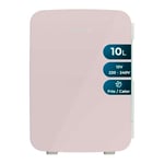 Cecotec Mini Frigo Bolero MiniColing 10L Bahamas Pink. Capacité 10 L, Fonctionnement 12-220 V, Compatible avec Caravanes, Fonction Chaud et Froid, Température Réglable de 7 ºC à 65 ºC