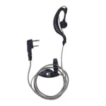 Svart 2-stifts Ptt-mikrofonheadset kompatibelt med Kenwood Radio Baofeng Uv5r Bil