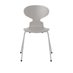 Fritz Hansen - 3101 Myran 4 ben, Färgad Ask, Nine Grey, Underrede Nine Grey - Matstolar - designer_arne_jacobsen - Grå - Metall/Trä