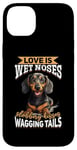 Coque pour iPhone 14 Plus Teckel blaireau wiener saucisse chien Love is wet nezes