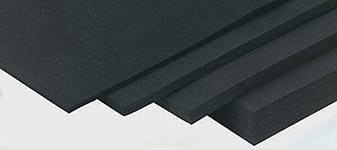 RS PRO Tapis en Caoutchouc EPDM, Noir, 1,2 m x 3 mm x 1,2 m 1,13 g/cm³