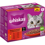 Whiskas 1 + porsjonsposer 12 x 85g - Klassisk utvalg i saus (12 x 85 g)